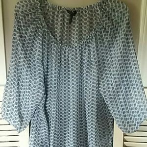 Daisy Fuentes 3/4 length sleeve blouse size large